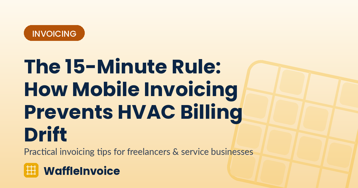 The 15-Minute Rule: How Mobile Invoicing Prevents HVAC Billing Drift