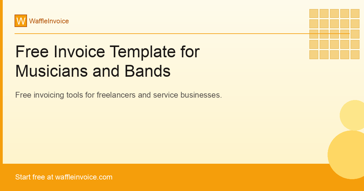 Free Invoice Template for Musicians and Bands