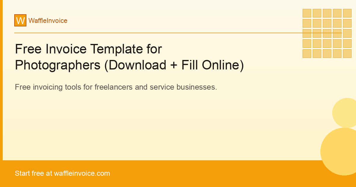 Free Invoice Template for Photographers (Download + Fill Online)