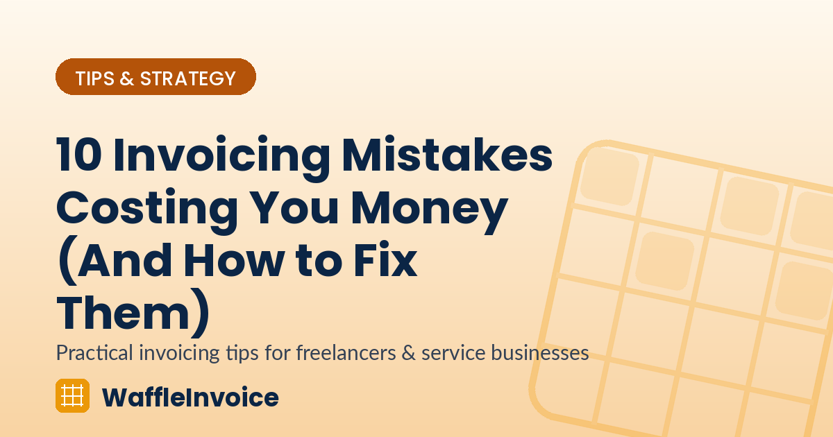 10 Invoicing Mistakes Costing You Money (And How to Fix Them)