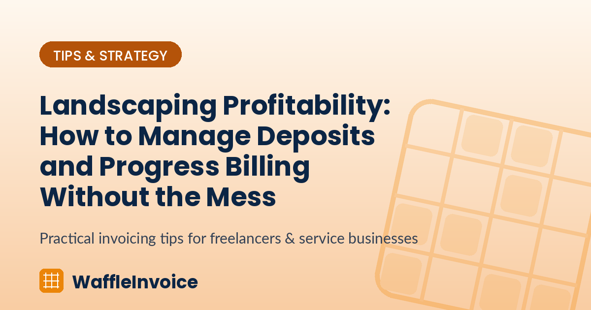 Landscaping Profitability: How to Manage Deposits and Progress Billing Without the Mess