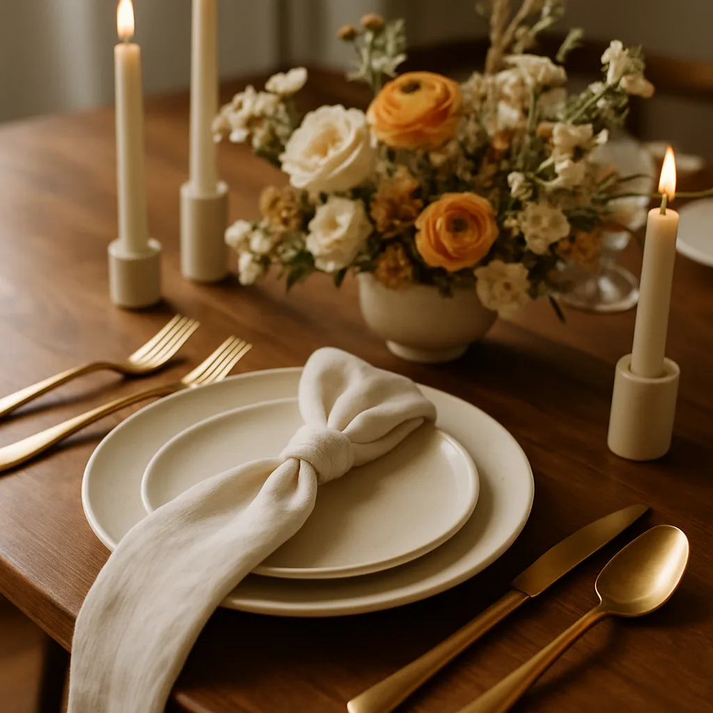 An elegant wedding place setting